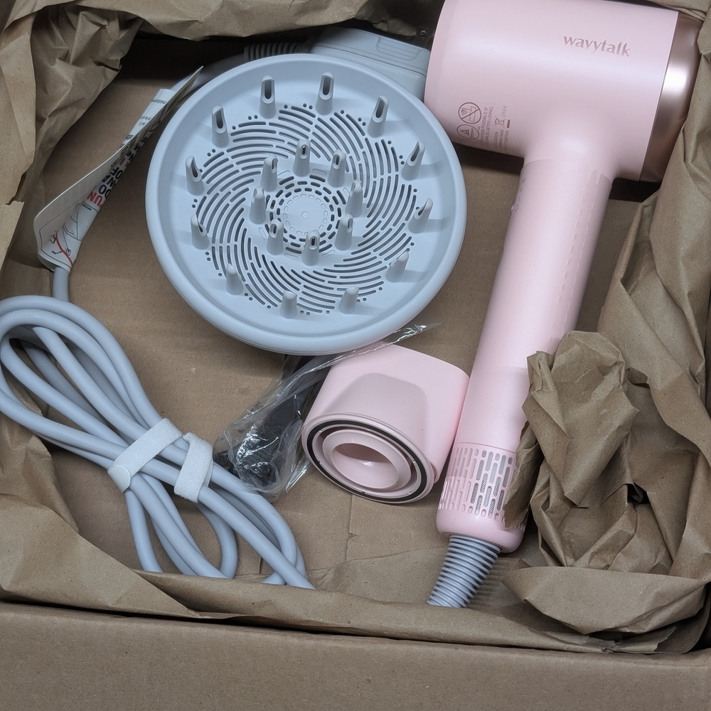 Wavytalk Pink Hair Dryer with Diffuser